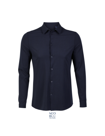 Ανδρικό μερσεριζέ πουκάμισο - Balthazar Men 03198 Μπλε σκούρο